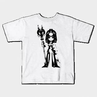 Desert queen minimal silhouette white Kids T-Shirt